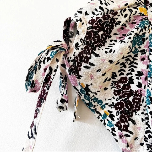 Free People Miss Right Cutout Skater Dress Size XS Ditzy Floral Pockets - Picture 10 of 11